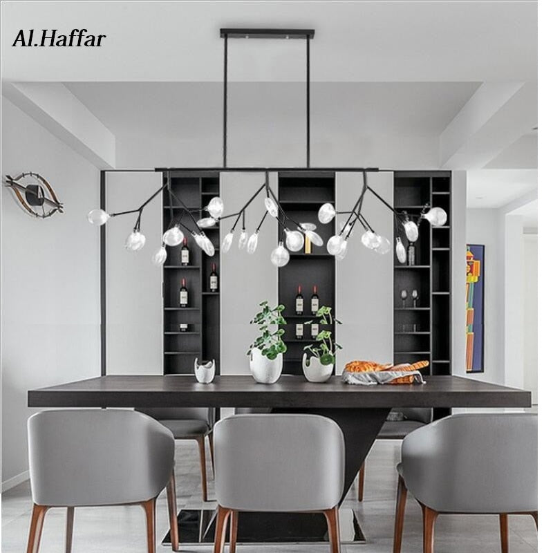Moderne LED-neue kreative Lichter Firfly-Schwarz-/Goldrechteck-hängende Lampe für Esszimmer-Küche
