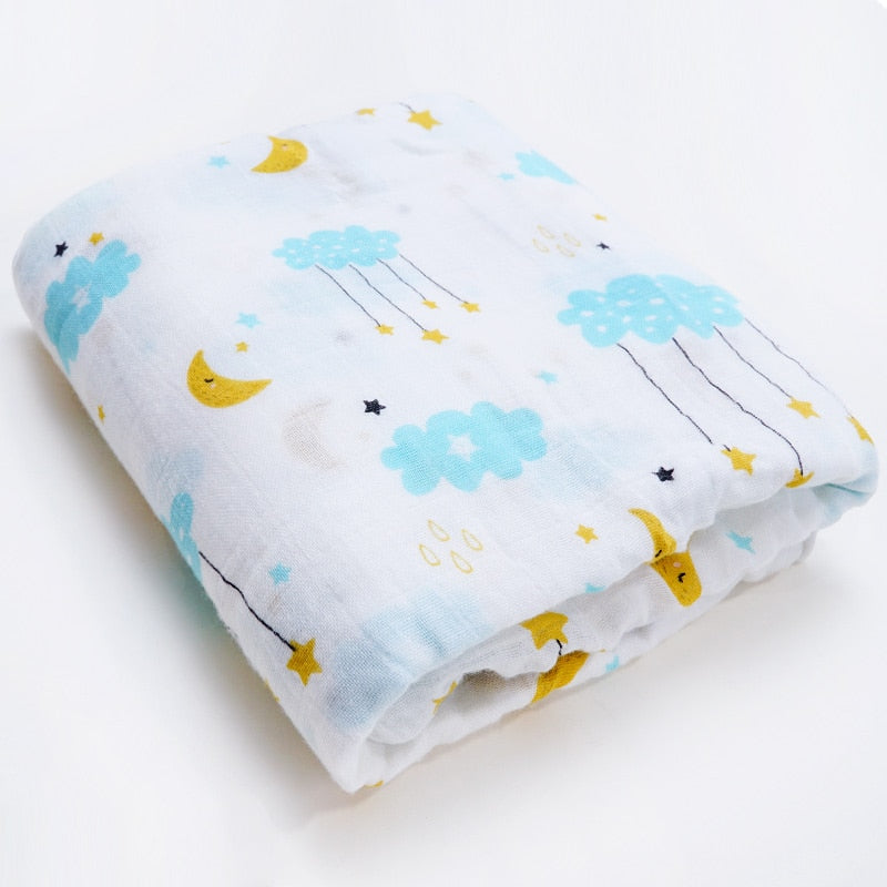 Muslinlife, manta de algodón de bambú para recibir bebés, manta suave para bebés recién nacidos, Toalla de baño, envoltura de muselina infantil, accesorios para bebés