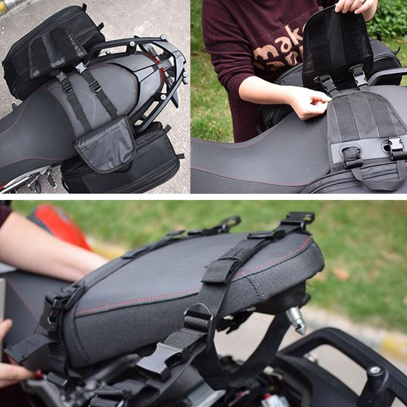 2019 Newest SA212 Motorcycle Waterproof Racing Race Moto Helmet Travel Bags Suitcase Saddlebags + One Pair of Raincoat