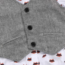 Citgeett Gentleman Toddler Baby Boys Formal Fox Suit Bowknot Chaleco Pantalones amarillos Bowtie Tuxedo Trajes casuales Conjunto de otoño 2017