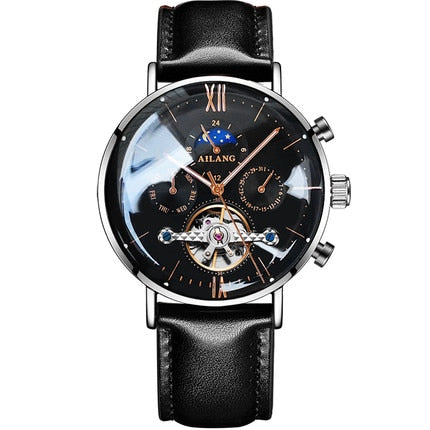 Reloj de calidad SSS AILANGmen tourbillon, reloj automático minimalista, reloj de pulsera de engranaje de último diseño, reloj mecánico diésel para hombres