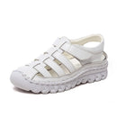Sandalias GKTINOO para Mujer, Zapatos de verano 2022, Zapatos de cuero genuino con punta cubierta, Zapatos informales suaves para caminar, Plataforma para Mujer, talla grande 35-43