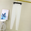 Fashion Ribbed  Big Size Women Thin Black High Waist Cotton Skinny Leggings Basic Fitness Pants High Elastic Stretch Material