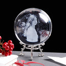 Bola de foto de cristal personalizada, imagen personalizada, esfera, globo, accesorios de decoración del hogar, foto de bebé, regalo de Navidad para novia