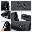 JEEP BULUO Famous Brand Men's Handbag Day Clutches Bags Luxury For Phone and Pen High Quality Spilt Leather Wallets Hand Bag