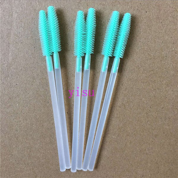 200 pcs/lot Silicone Eyelashes Brushes Mix Colors Disposable Mascara Wands Lashes Makeup Brushes For Eyelash Extension