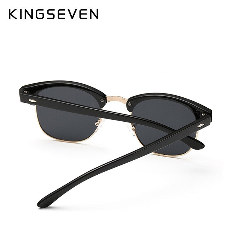 KINGSEVEN Polarisierte Sonnenbrille Frauen Retro Metallrahmen Sonnenbrille Berühmte Dame Markendesigner Oculos masculino lentes de sol