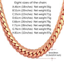 U7 Men Chunky Snake Curb Chain Necklace Gold Plated Black Tone Link Necklace para Hombres Mujeres 6/9mm 18 "-30" Pulgadas N08