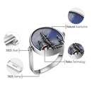 Lotus Fun Real 925 Sterling Silber Natürlicher Aventurin Edelstein Ring Edlen Schmuck Florenz Kathedrale Ringe Für Damen Accessoires