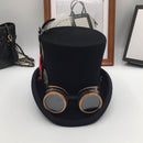 Europe and the United States steam era wool, President cap gear glasses feather stages cap hat fashion of England