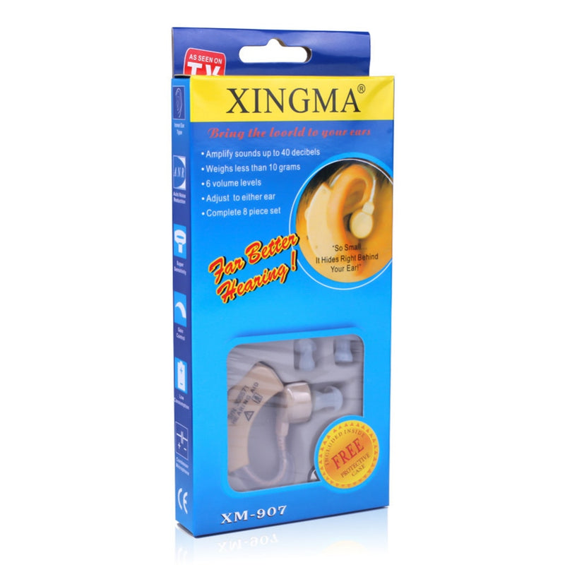 Audífono XINGMA XM-907 Pequeños audífonos para personas mayores Mejor sonido Amplificador de voz Invisible Mini Conveniente detrás de la oreja