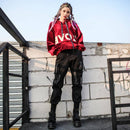 Black High Waist Cargo Pants Women Casual Punk Pants Gothic Streetwear Pencil Harajuku Cool Trousers Fashion Hip Hop Girls Pants
