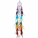 H&D Chakra Dream Catcher Chandelier Prism Suncatcher Rainbow Maker Feather Home Wall Hanging Fengshui Dreamcatcher Decor Pendant