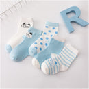5 Paar/Los Baumwolle Baby Socken Drucken Schnurrbart Mädchen Jungen Kinder Socken Frühling Herbst Säuglingskleinkind Kinder Socken Für 1-3 Jahr
