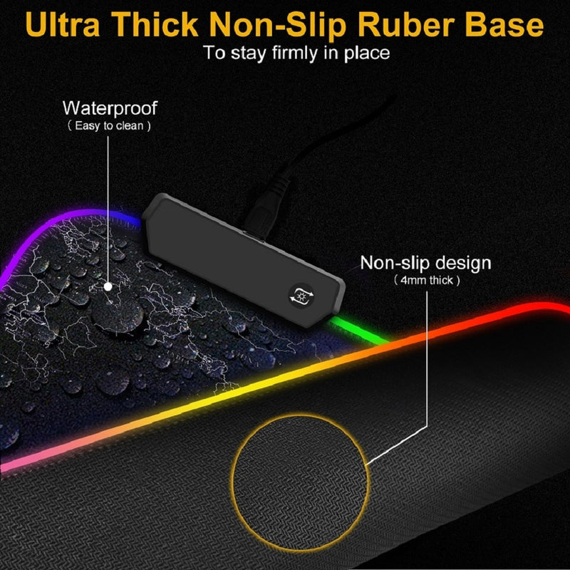 RGB Mouse Pad Gaming Mouse Pad Gamer Large Mouse Mat Big Computer Mousepad Led Backlight XXL Surface Mause Pad Keyboard Desk Mat