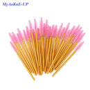 500 Pcs/lot Disposable One-off  5 Mix Colors Nylon Mascara Wands Eyelash Extension Applicator Spoolers Makeup Brushes