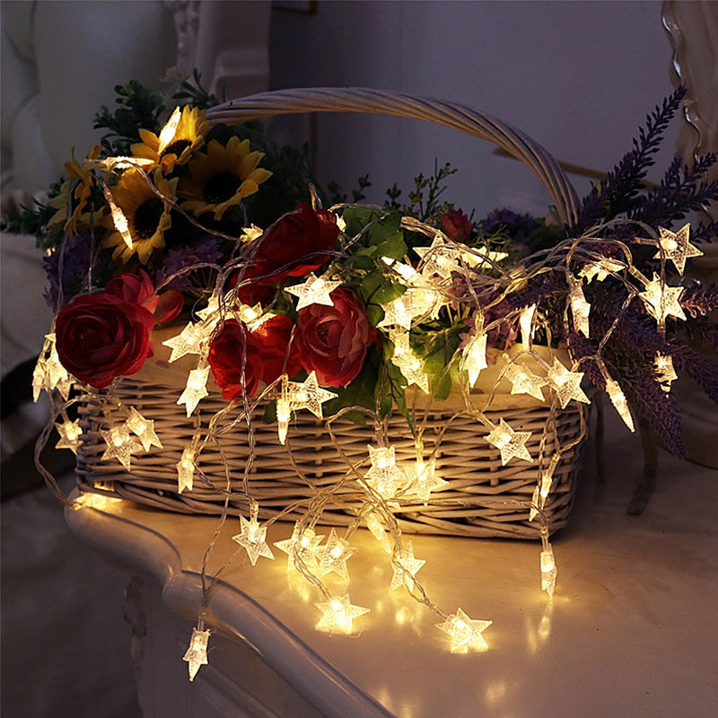 1.5M 3M 6M LED string lights Star fairy lights garland for Wedding Party Holiday Home Lighting Decoration lamp