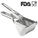 LMETJMA Potato Ricer Stainless Steel Potato Masher Heavy Duty Potato Ricer Masher For Baby Food Fruit Vegetable Juicer KC0154