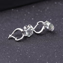 GEM'S BALLET Pure 925 Sterling Silver Fine Jewelry Oval 5.47Ct Natural Green Amethyst Birthstone Stud Pendientes para mujeres