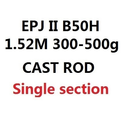 ECOODA EPJ II Full Fuji Parts Single Section 1,6 m/1,68 m/1,52 m Spinning/Casting Rod Corss Carbon Boat Rod Jigging Rod