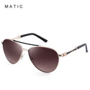 MATIC Ladies Retro Pilot Aviation Sunglasses For Womens Quality Pink Mirrored Sun Glasses Eyewear Luxury Brand Zonnebril Dames