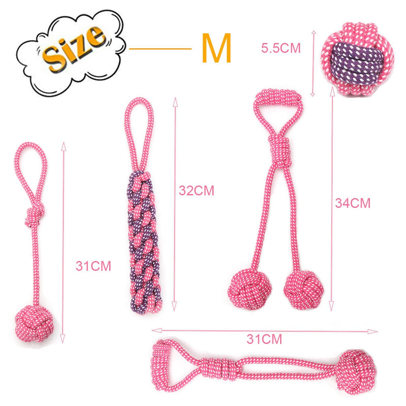 Cotton Rope Dog Interactive Toy  for Large Small Dogs Outdoor Teeth Clean Durable Dog Chew Ball Toys Labrador Juguete para Perro