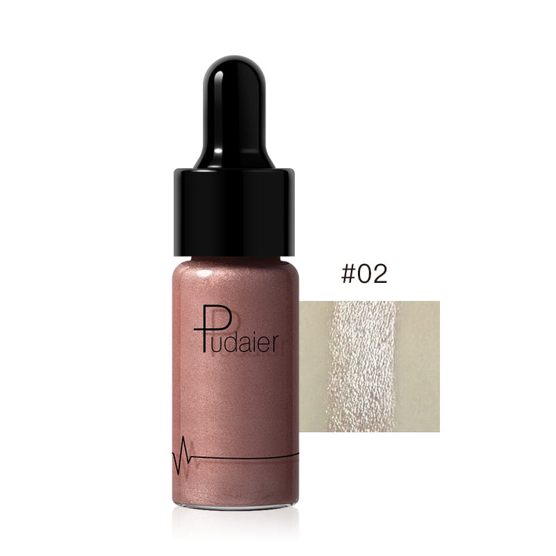 Pudaier Liquid Face Highlighter Makeup Brightener Bronzer Luminous Shimmer Glow Creator Concealer Long-lasting Highlighter Cream