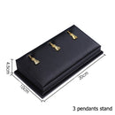 Black PU Leather Jewellery Ring Earrings Stand Holder Set Jewelry Pendant Necklace Chain Chokers Display Bust Bangle Organzier