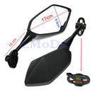 LMoDri Motorcycle Mirrors Racing Sport Bike Rear View Mirror For Honda CBR F4 F4i/RC51/ RVT1000 DD250E/300/350 HYOSUNG GT Carbon