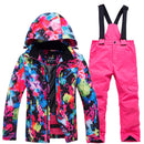 Traje de esquí térmico para niños, chaqueta de esquí para niños y niñas, conjunto de pantalones, chaqueta de snowboard impermeable a prueba de viento, trajes de esquí de invierno para niños, nieve