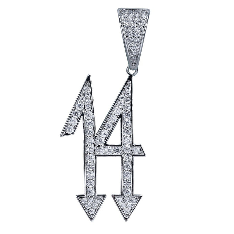 Fashion 14 Letters Iced Out Pendant & Necklaces Men Women Zircon Hip Hop Chains Jewelry Gold Silver Color Charms For Gifts