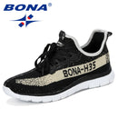 BONA New Summer Chaussure Homme Outdoor Men Running Shoes Mesh Sneakers Man Sport Shoes Walking Shoes Male Comfortable Shoe