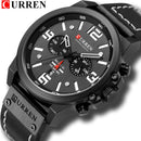 Nuevo reloj para hombre CURREN, relojes de pulsera de cuarzo de lujo para hombre, relojes deportivos con fecha militar de cuero para hombre, reloj Masculino