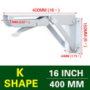 NAIERDI 2PCS Folding Angle Bracket 8-20 Inch Triangle Shelf Heavy Support Adjustable Wall Mounted Bench Table Furniture Hardware