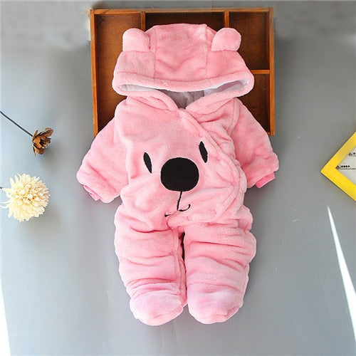 Newborn Baby Girl Clothes 0-3 months Winter Thick Warm Baby Footies Cotton Infant Kid&