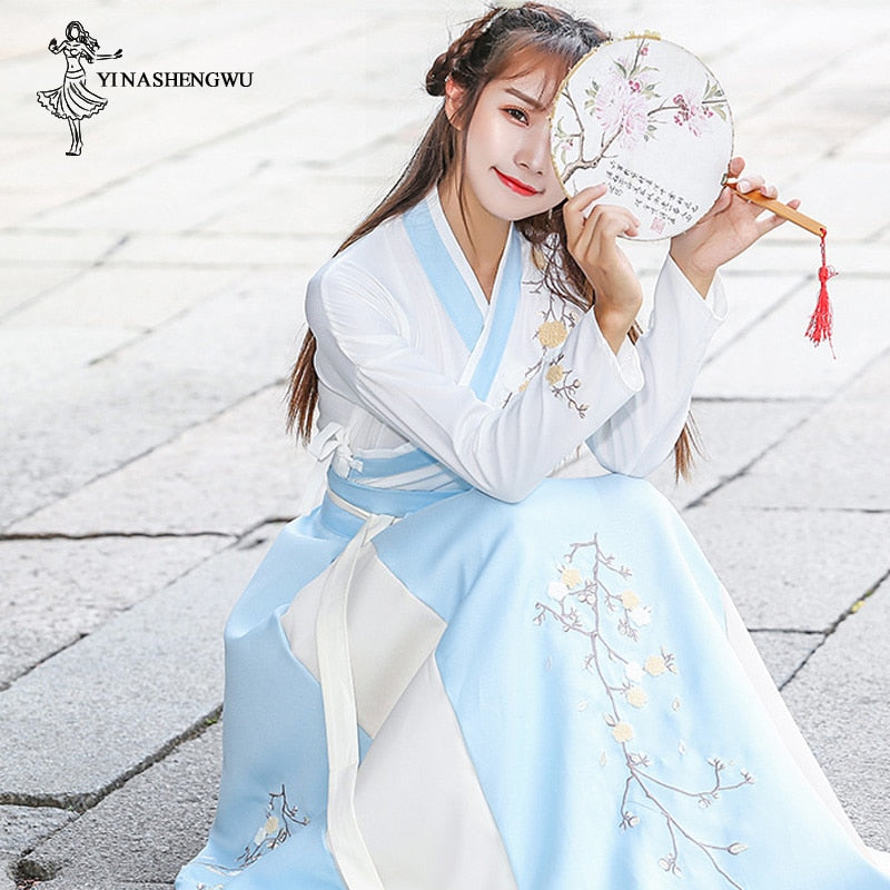 Hanfu Mulheres Women Plum Hanfu Costume Dress Fairy Skirt Fresh and Elegant Huaqing Pavilion Hanfu Clothing Chinese Style