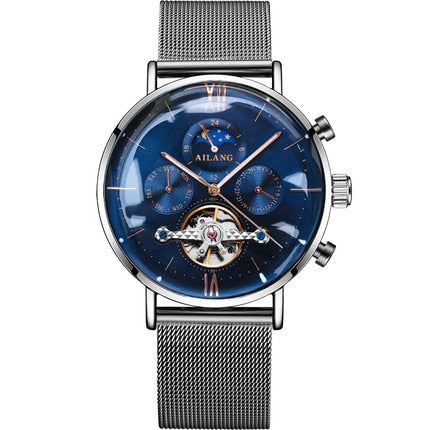 Reloj de calidad SSS AILANGmen tourbillon, reloj automático minimalista, reloj de pulsera de engranaje de último diseño, reloj mecánico diésel para hombres