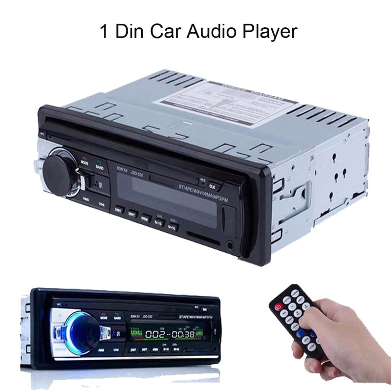 Podofo Car Radio Stereo Player Digital Bluetooth MP3 Player JSD-520 60Wx4 FM Audio Stereo Music USB/SD with In Dash AUX Input