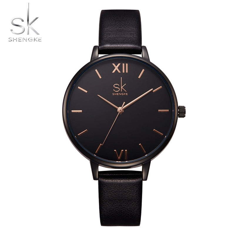 Shengke Women Watches Luxury Brand Wristwatch Leather Women Watch Fashion Ladies Geneva Quartz Clock Relogio Feminino New SK