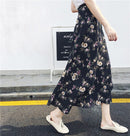 2021 Bohemian High Waist Floral Print Summer Skirts Womens Boho Asymmetrical Chiffon Skirt Maxi Long Skirts For Women
