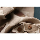 2022 New Spring Women Shirts Long Sleeve Cotton Linen Button Casual Shirts Vintage Polka Dot Print Vintage Blouses Tops P11