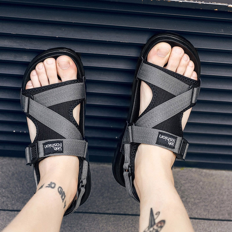 Casual Men Sandals Summer Shoes Boys Sandal Mens Sandles Outdoor Breathable Comfort Slip On Plus Big Size 48 49 Sandalias Hombre