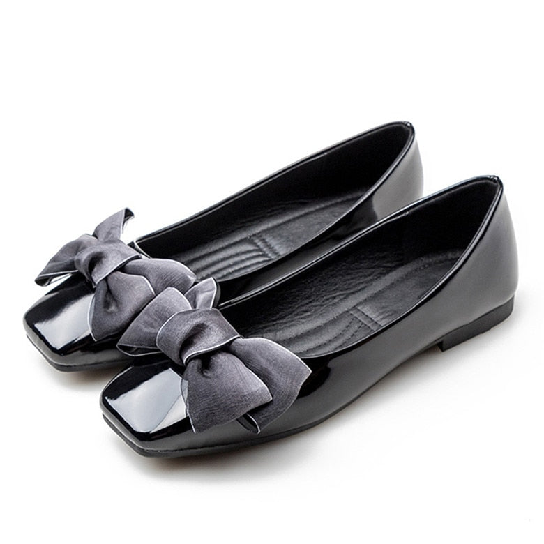 CEYANEAO2019 primavera nueva moda lujo mujer suave plano mariposa nudo Ballet Flats gran tamaño tacones bajos diseñador ShoesE1129