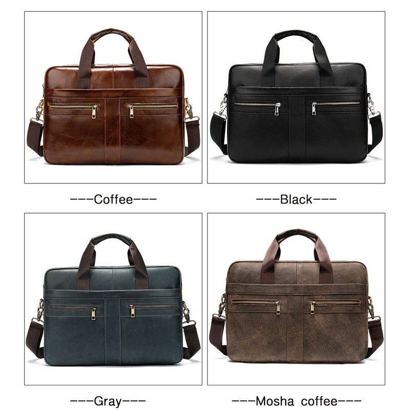 WESTAL Bag men&#39;s Genuine Leather briefcase Male man laptop bag natural Leather for men Messenger bags men&#39;s briefcases 2019