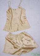 Women 100% Natural Silk 16 momme satin silk Camisole with Shorts Pajama Set Sleepwear M-2XL YM004