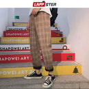 LAPPSTER Streetwear pantalones a cuadros amarillos hombres Joggers 2021 hombre Casual recto Harem pantalones hombres coreano Hip Hop pantalones de chándal de talla grande