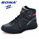BONA Baskets Homme Men Basketball Shoes Cow Split Men Shoes Outdoor Flat High Top Sport Shoes Men Trainers Zapatillas Comfy