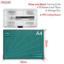 High Quality Professional Carving Knife and Cutting Board Set, Hand Tools for Paper Wood Sculpture Eraser Model Pen Knifes Sharp