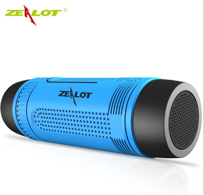 Zealot S1 Bluetooth-Lautsprecher Outdoor-Fahrradlautsprecher Tragbarer wasserdichter drahtloser Lautsprecher Unterstützung TF-Karte + Taschenlampe + Fahrradhalterung