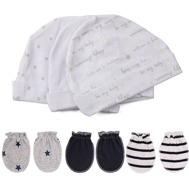 New Baby boy girls hat +kids gloves newborn photography props Cotton infant Cap Summer accessories ,baby clothes